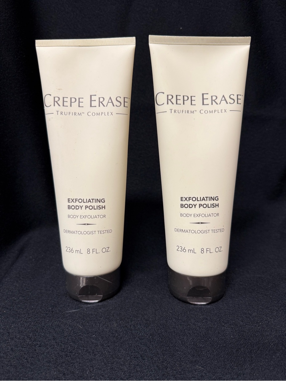Crepe Erase Exfoliating Body Polish - Cream (8 fl oz). SET OF TWO!  Sealed tubes